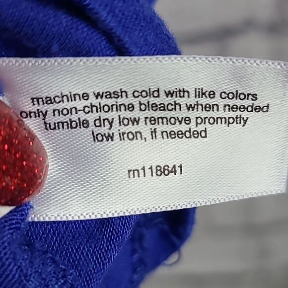 Lane Bryant Royal Blue Mock Neck Short Sleeve Tee Size 18/20 Women's Plus Top - Picture 5 of 7